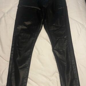 LOFT Skinny Black Faux Leather Pants